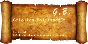 Golobics Boldizsár névjegykártya